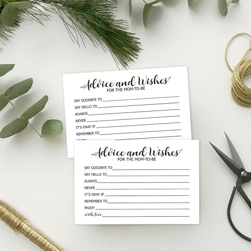 TENTADO Baby Shower Advice Card  Pack of 50 4x6 Inch - Premium Quality  Perfect for Baby Shower Games & New Mom Gifts - Image 2